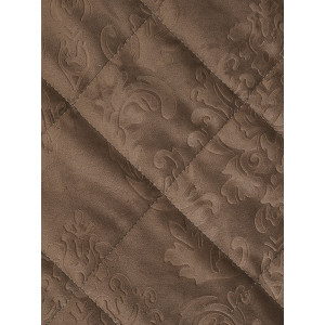 Покрывало микрофибра с велюровыми наволочками "Кристалл" коричневый