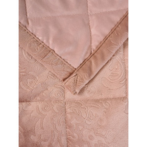 Покрывало микрофибра с велюровыми наволочками "Кристалл" пудра