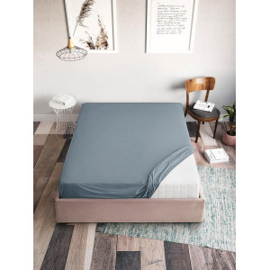 Простыня на резинке поплин "Тропическое бохо" комп.