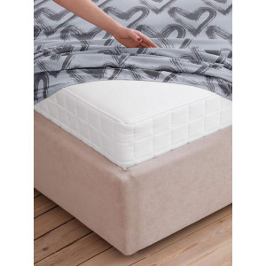 Простыня на резинке поплин "Dark love" осн.