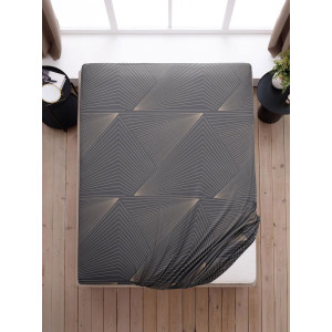 Простыня на резинке поплин "Гарфилд" осн.