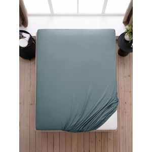 Простыня на резинке поплин "Лабиринт растений" комп.