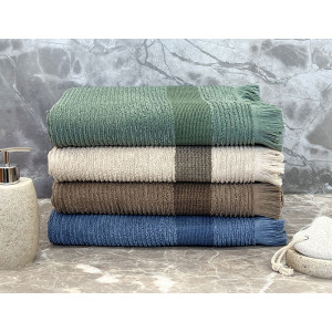 Полотенце махра-жаккард "Сафия Вип"  2022-353 (последний размер) зеленый 70х135