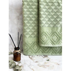 Полотенце махровое "Триго" 08-193 (последний размер) светло-зеленый 30х70