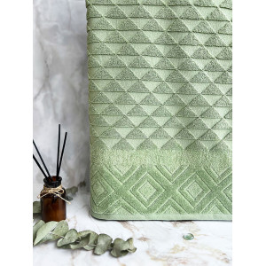 Полотенце махровое "Триго" 08-193 (последний размер) светло-зеленый 30х70