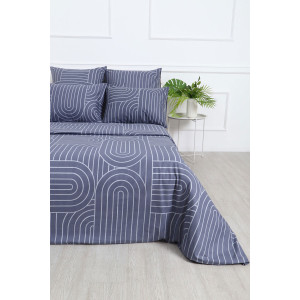 Пододеяльник перкаль "Пятый элемент" серый (последний размер) 150х217