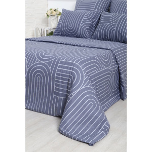 Пододеяльник перкаль "Пятый элемент" серый (последний размер) 150х217