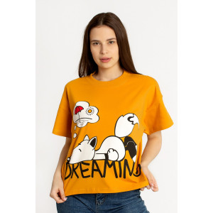 Футболка детская ФЛ-2 "Оверсайз" кулирка (последний размер) горчичный 158