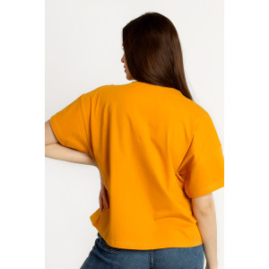 Футболка детская ФЛ-2 "Оверсайз" кулирка (последний размер) горчичный 158