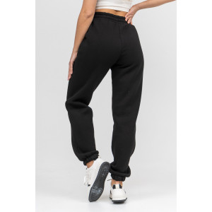 Брюки женские БР-13 футер с начёсом (последний размер) чёрный 50