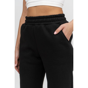 Брюки женские БР-13 футер с начёсом (последний размер) чёрный 50