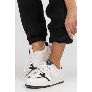 Брюки женские БР-13 футер с начёсом (последний размер) чёрный 50