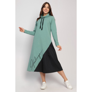 Платье женское "Такт" футер (последний размер) хаки 52,54,58