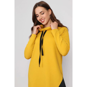 Платье женское "Такт" футер (последний размер) горчица 52