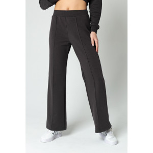 Брюки женские "Палаццо" ФБ-19 футер 3-х нитка петля (последний размер) графит 46