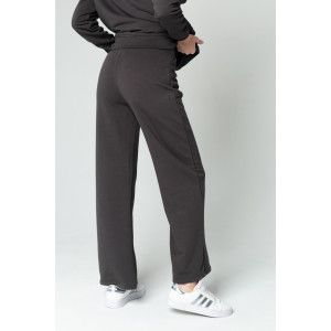 Брюки женские "Палаццо" ФБ-19 футер 3-х нитка петля (последний размер) графит 46