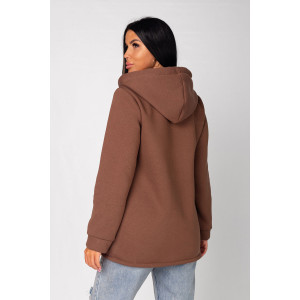 Толстовка женская ФТ-16 "Роксана" футер 3-х нитка с начёсом (последний размер) шоколад 48