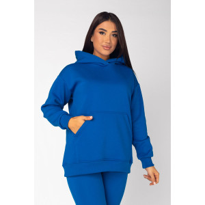Толстовка женская ФТ-16 "Рокси" футер 3-х нитка с начёсом (последний размер) синий неон 52