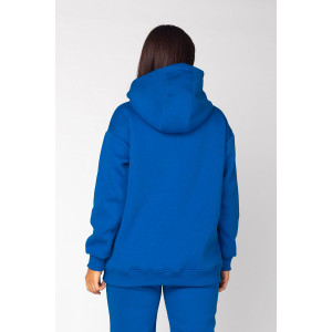 Толстовка женская ФТ-16 "Рокси" футер 3-х нитка с начёсом (последний размер) синий неон 52