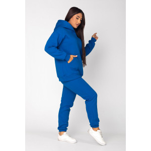 Толстовка женская ФТ-16 "Рокси" футер 3-х нитка с начёсом (последний размер) синий неон 52