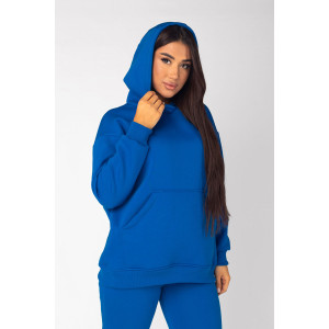 Толстовка женская ФТ-16 "Рокси" футер 3-х нитка с начёсом (последний размер) синий неон 52
