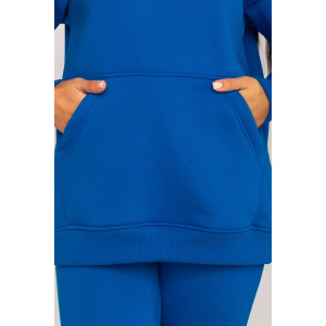 Толстовка женская ФТ-16 "Рокси" футер 3-х нитка с начёсом (последний размер) синий неон 52