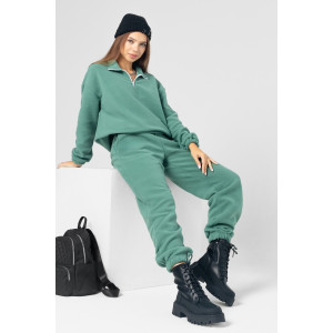 Костюм двойка женский "Алиса" ФК-48 флис (последний размер) зелень 46