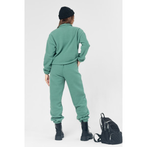 Костюм двойка женский "Алиса" ФК-48 флис (последний размер) зелень 46