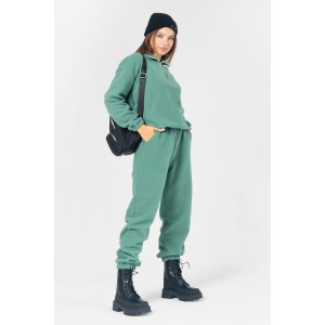 Костюм двойка женский "Алиса" ФК-48 флис (последний размер) зелень 46