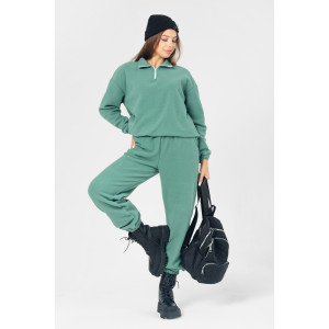 Костюм двойка женский "Алиса" ФК-48 флис (последний размер) зелень 46