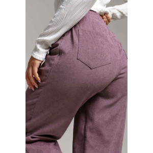 Брюки женские 1440 вельвет (последний размер) пудровый 56