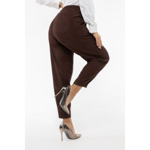 Брюки женские 1440/5 вельвет (последний размер) коричневый 52,56