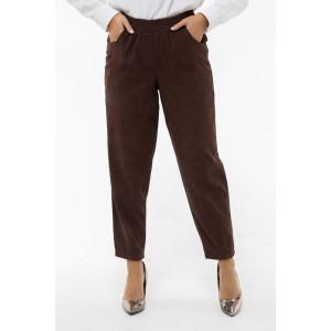 Брюки женские 1440/5 вельвет (последний размер) коричневый 52,56