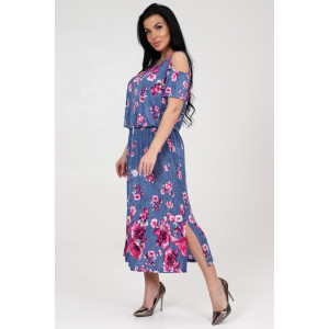 Платье женское "Эдем" ПлМ-10 масло (последний размер) джинс-купон красн. 48