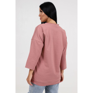 Туника женская "Дуэт" ТФ-60 футер (последний размер) пудра 52