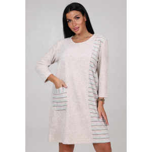 Туника женская "Асимметрия" ТМ-2420 махра (последний размер) бежев. 56