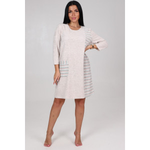 Туника женская "Асимметрия" ТМ-2420 махра (последний размер) бежев. 56