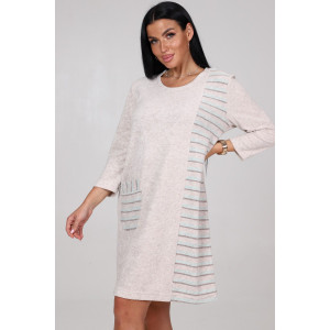 Туника женская "Асимметрия" ТМ-2420 махра (последний размер) бежев. 56