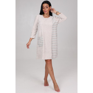 Туника женская "Асимметрия" ТМ-2420 махра (последний размер) бежев. 56