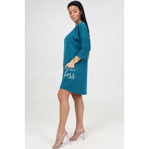 Туника женская "Милана BOSS" ТМ-2482 милано (последний размер) петроль 54