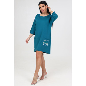 Туника женская "Милана BOSS" ТМ-2482 милано (последний размер) петроль 54