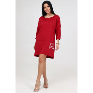 Туника женская "Милана BOSS" ТМ-2482 милано (последний размер) бордо 50