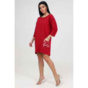 Туника женская "Милана BOSS" ТМ-2482 милано (последний размер) бордо 50