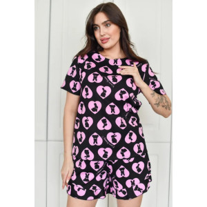 Пижама женская "Виктория" 1363 кулирка (последний размер) заяц 60