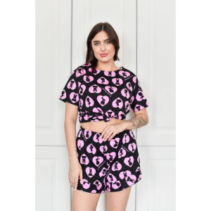 Пижама женская "Виктория" 1363 кулирка (последний размер) заяц 60