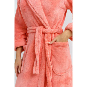 Халат женский "Каролина" 1360 велсофт (последний размер) коралл 56