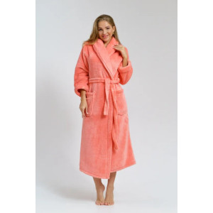 Халат женский "Каролина" 1360 велсофт (последний размер) коралл 56
