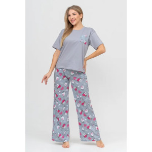 Костюм двойка женский "Бетси" 1220-3 трикотаж (последний размер) серый 46