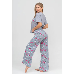 Костюм двойка женский "Бетси" 1220-3 трикотаж (последний размер) серый 46