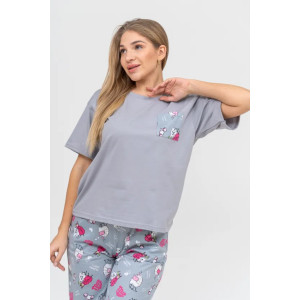 Костюм двойка женский "Бетси" 1220-3 трикотаж (последний размер) серый 46